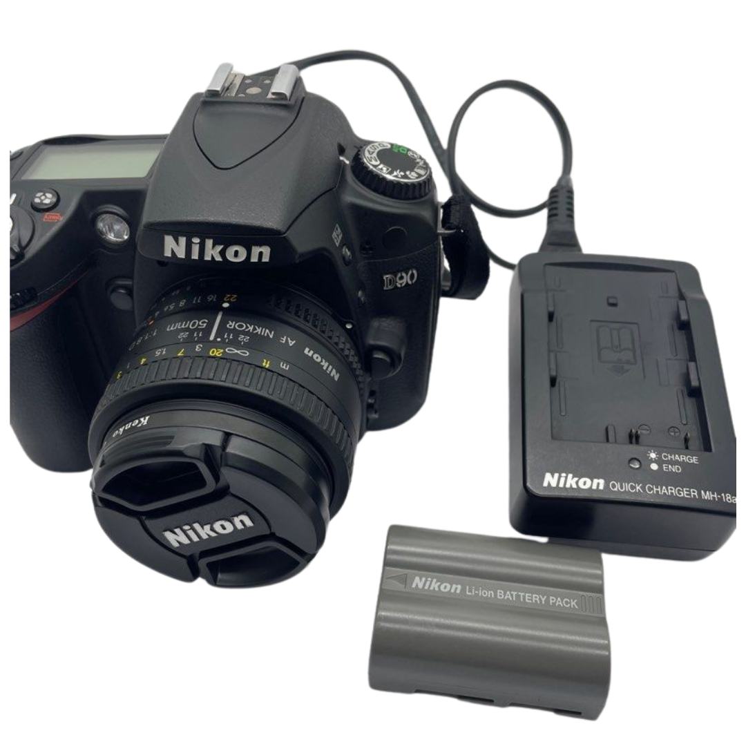 Nikon D90 DSLR 12MP Camera w/Lens 50mm