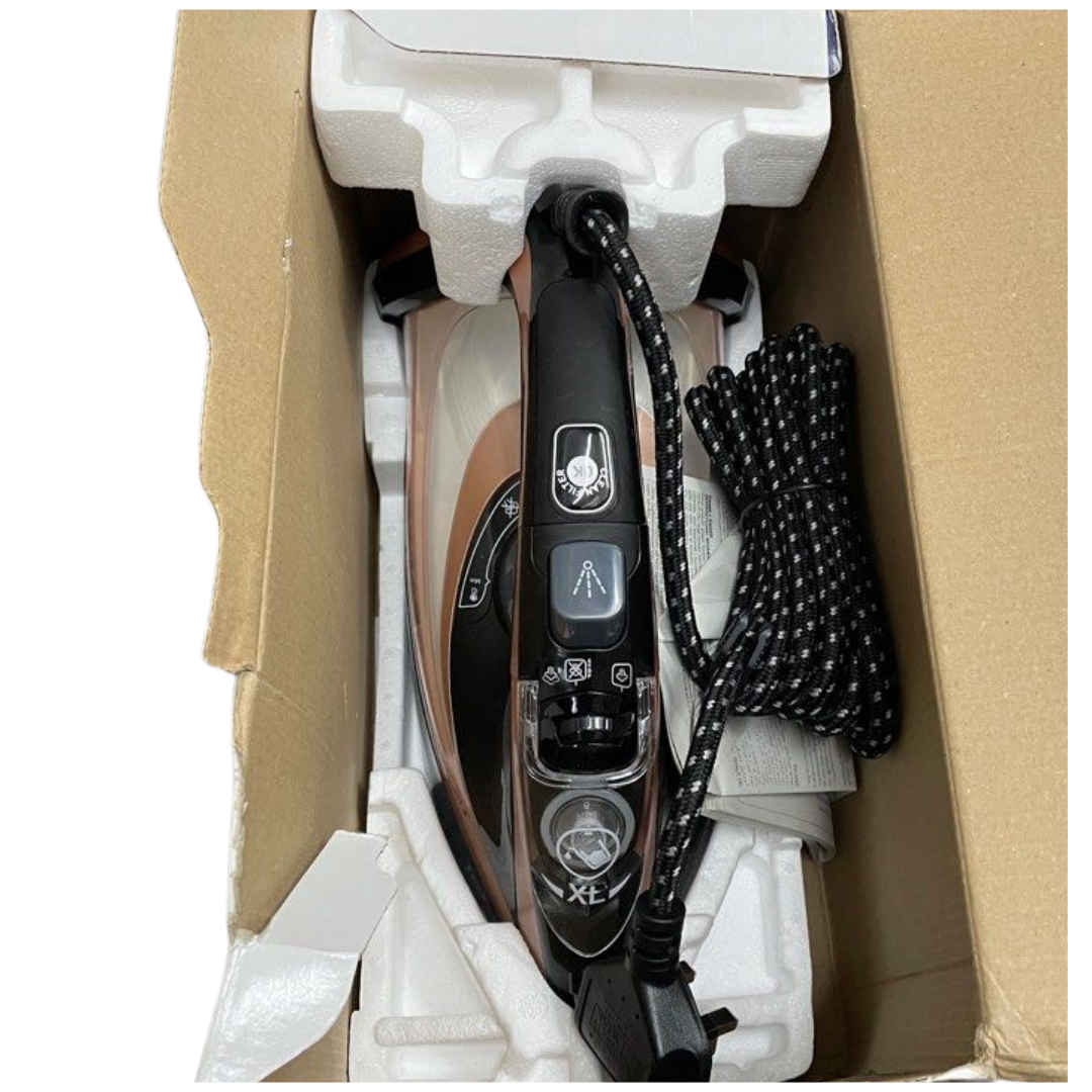 Tefal Ultimate Pure FV9845 - Steam Iron, 3000W, 260g/min Boost Shot, 60g/min Continuous Output, Integrated Anti-Scale Setting, Micro-Calc Filter, Powerful Steam Boost, Blush