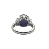 PT900 Natural Star Ruby & Diamond Ladies Ring