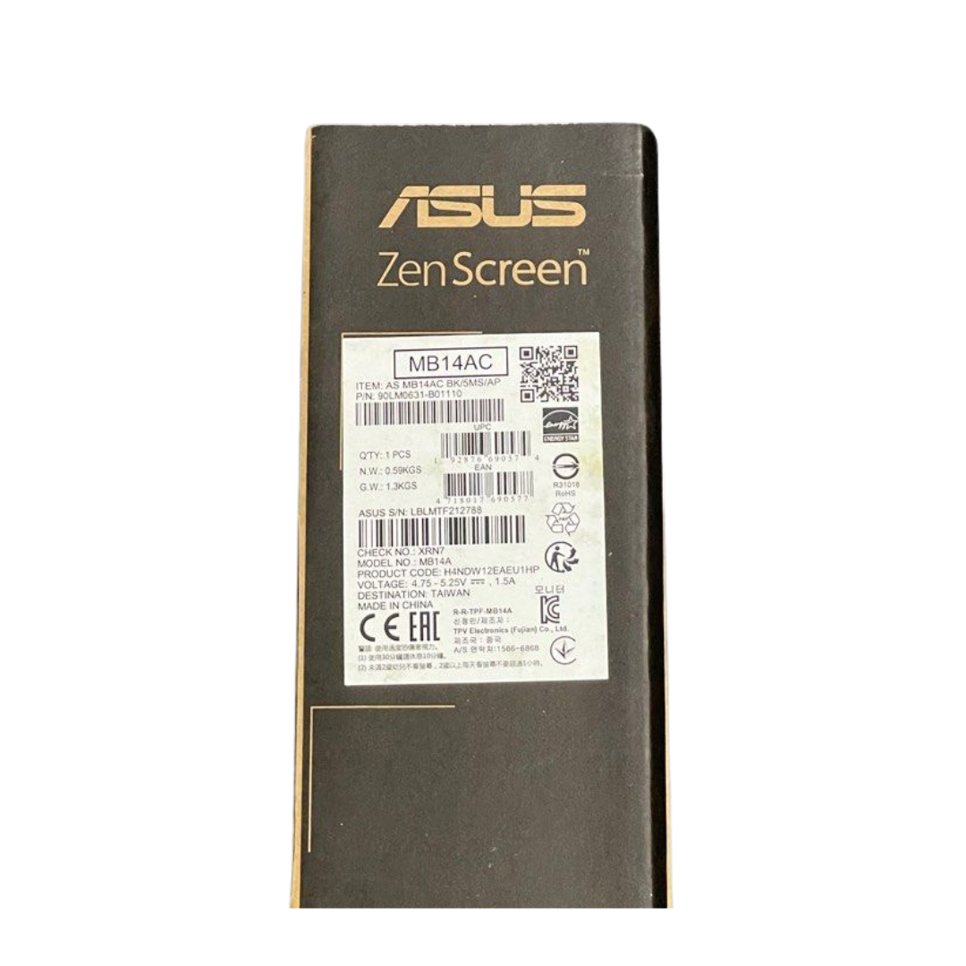 ASUS ZenScreen MB14AC 14” Portable USB Type-C Monitor