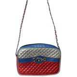 Gucci Trapuntata Metalic Laminated Leather Shoulder/Crossbody Bag