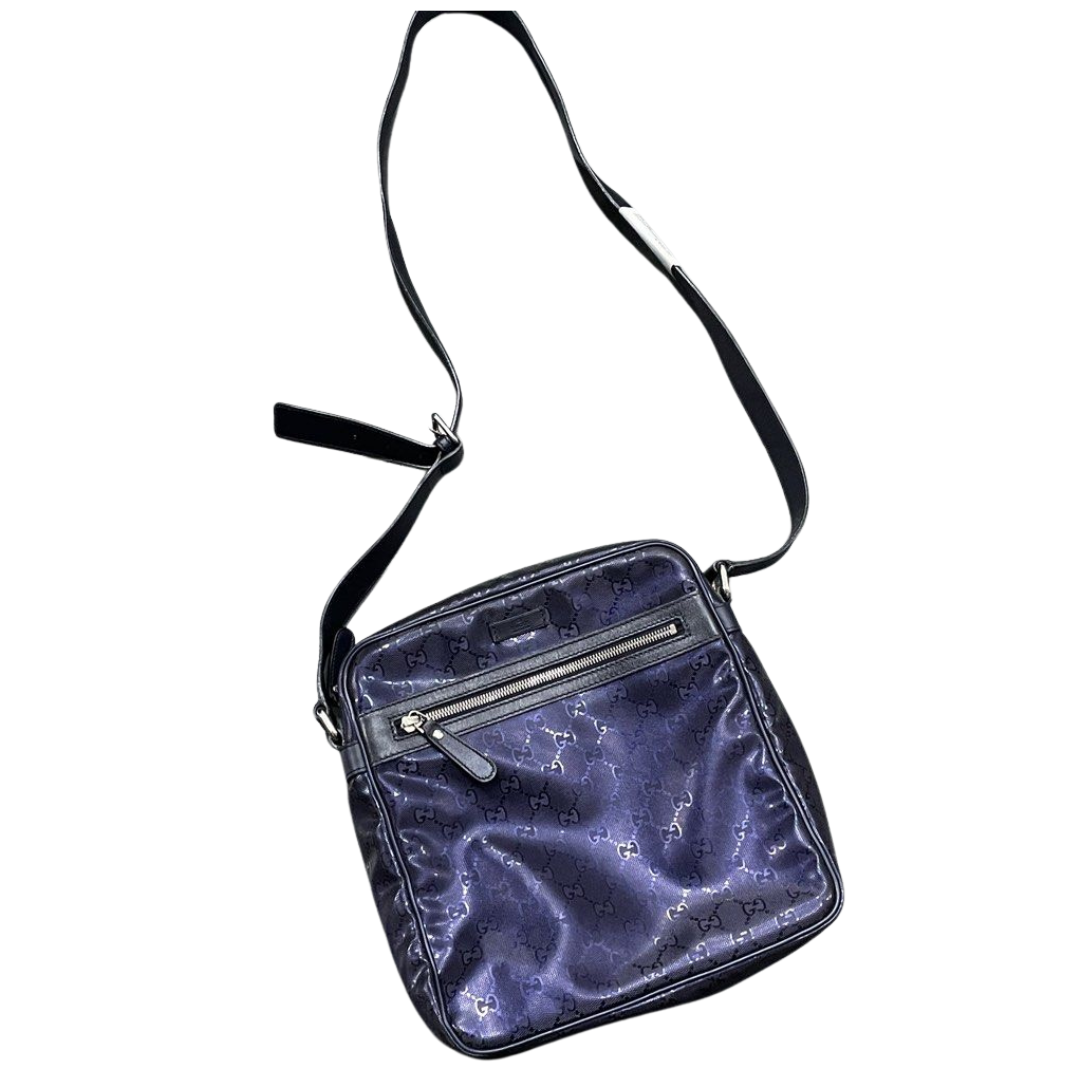 Gucci GG Imprime Messenger Bag, Metallic Purple