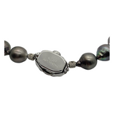Black Pearl Necklace w/Silver Clasp
