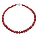 Agate Necklace 43cm, Silver Clasp