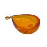 18K Yellow Gold Amber Pendant