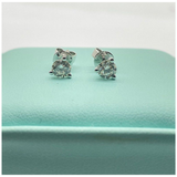 750 White Gold Natural Diamond Earring, D2=0.73carat