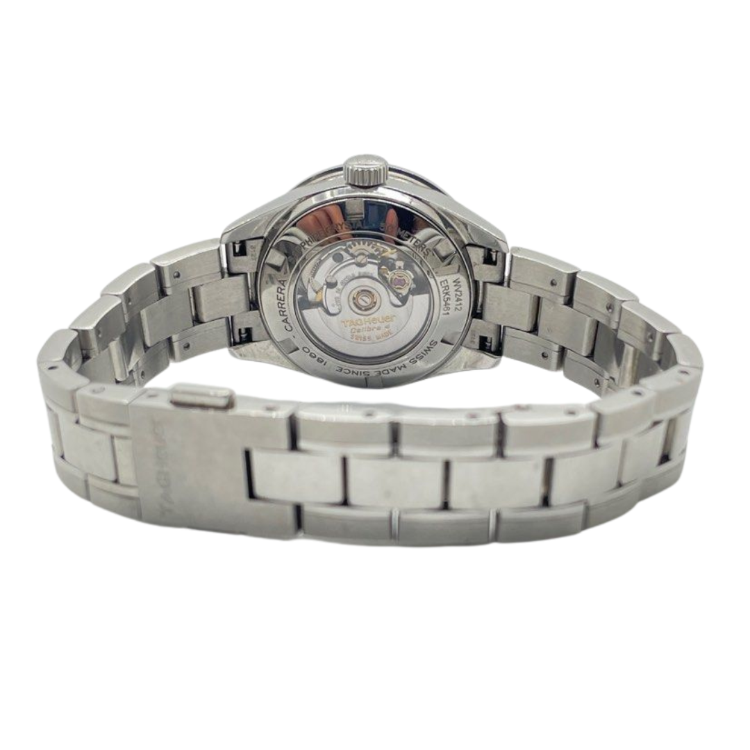 Tag Heuer WV2412 27mm Automatic Diamond Bezel/Index Black Dial Watch