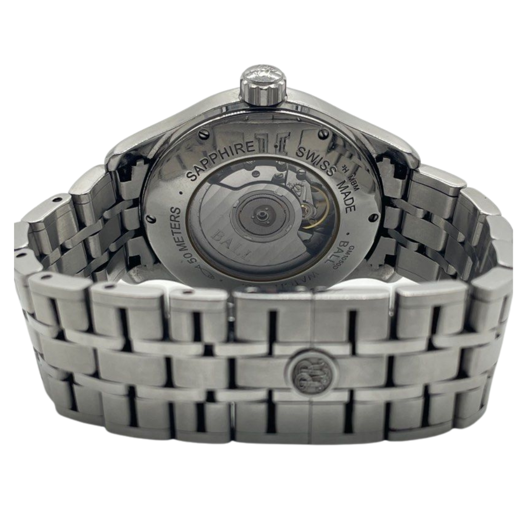 Ball Trainmaster Voyager GMT 41mm Automatic White Dial Watch GM1050D