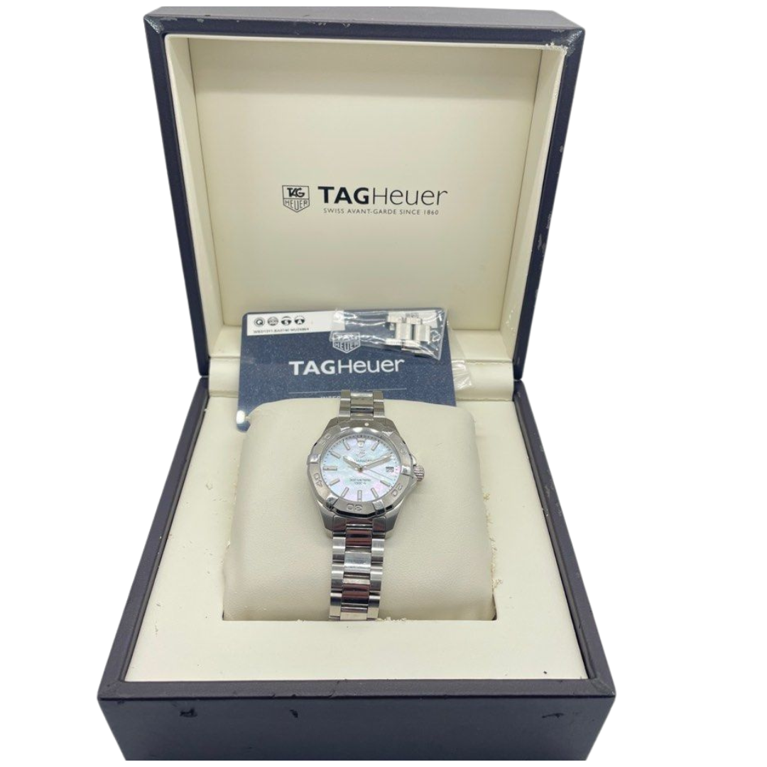 Tag Heuer Aquaracer 32mm Quartz Mother of Pearl Dial Watch WBD1311