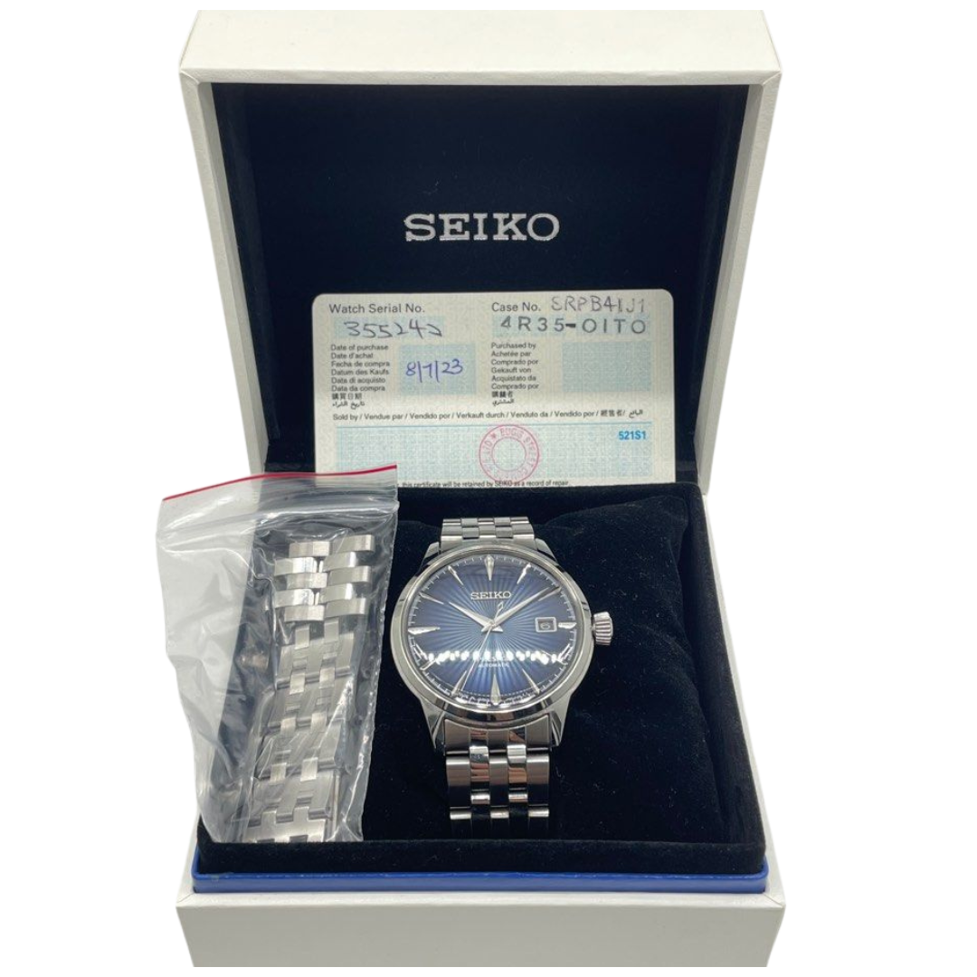 Seiko Presage SRPB41J1 40.5mm Automatic Blue Dial Watch