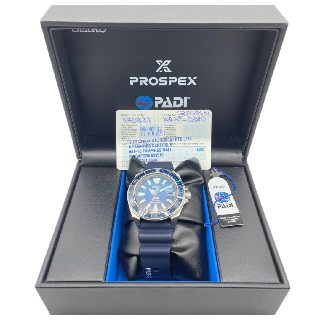 Seiko Samurai Scuba Padi SRPJ93K1 43.8mm Automatic Blue Dial Watch