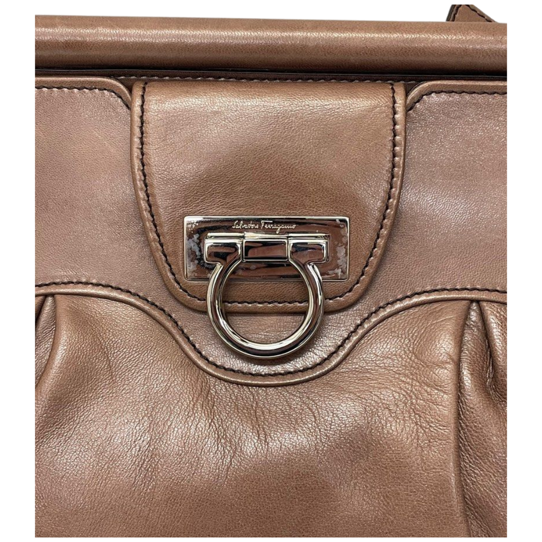 Salvatore Ferragamo Tote Leather Bag, Brown