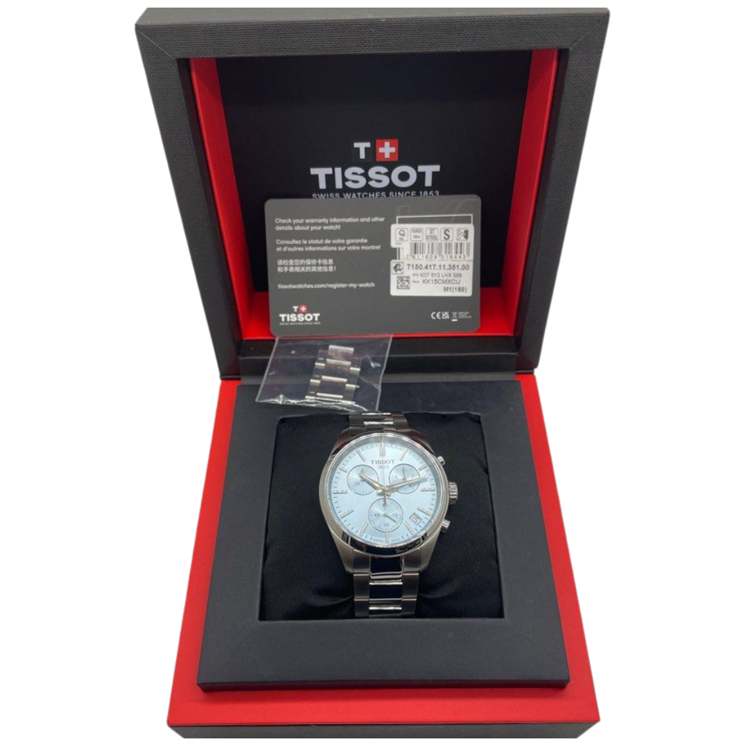Tissot PR 100 40mm Quartz Chronograph Blue Dial Watch T150417A