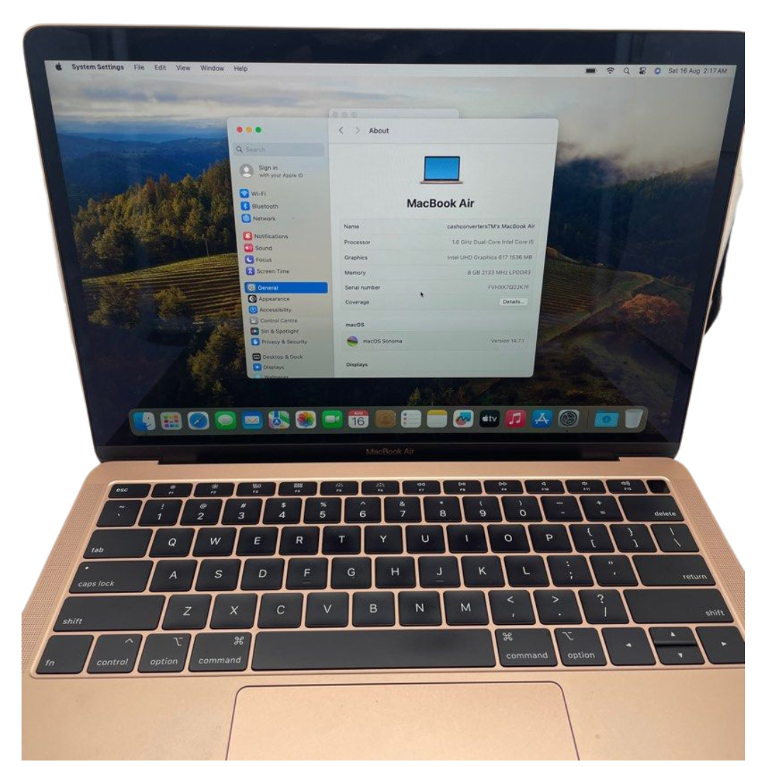MacBook Air (Retina, 13-inch, 2018) 8GB,128GB (NO CHARGER)