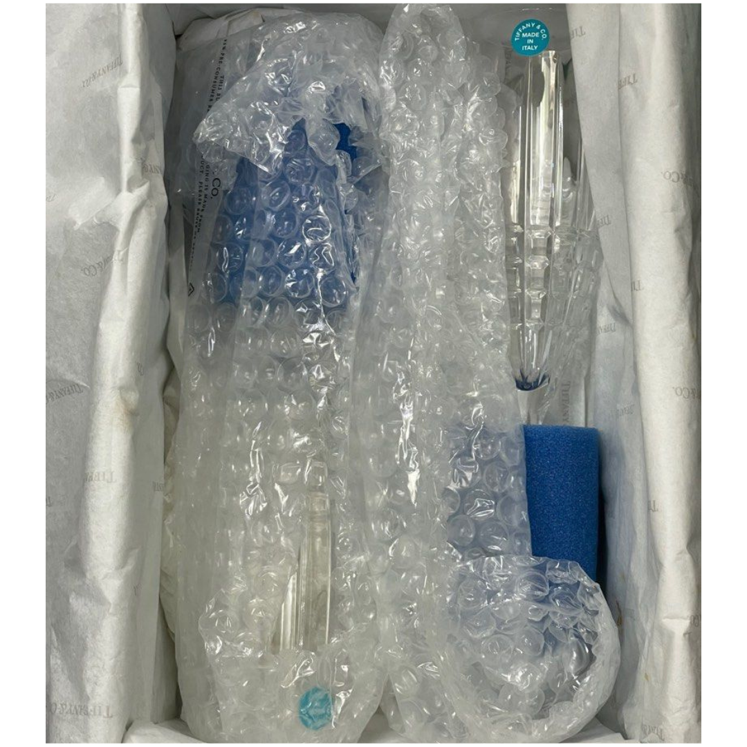 Tiffany & Co Champagne Flute Crystal Glass, Set of 2