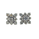750 White Gold Natural Diamond Earring