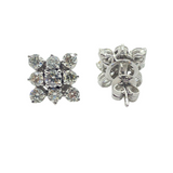 750 White Gold Natural Diamond Earring