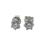 750 White Gold Natural Diamond Earring