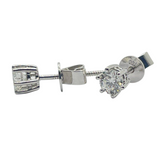 750 White Gold Natural Diamond Earring