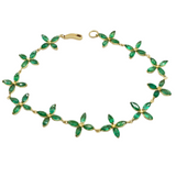 18K Yellow Gold Natural Emerald Bracelet