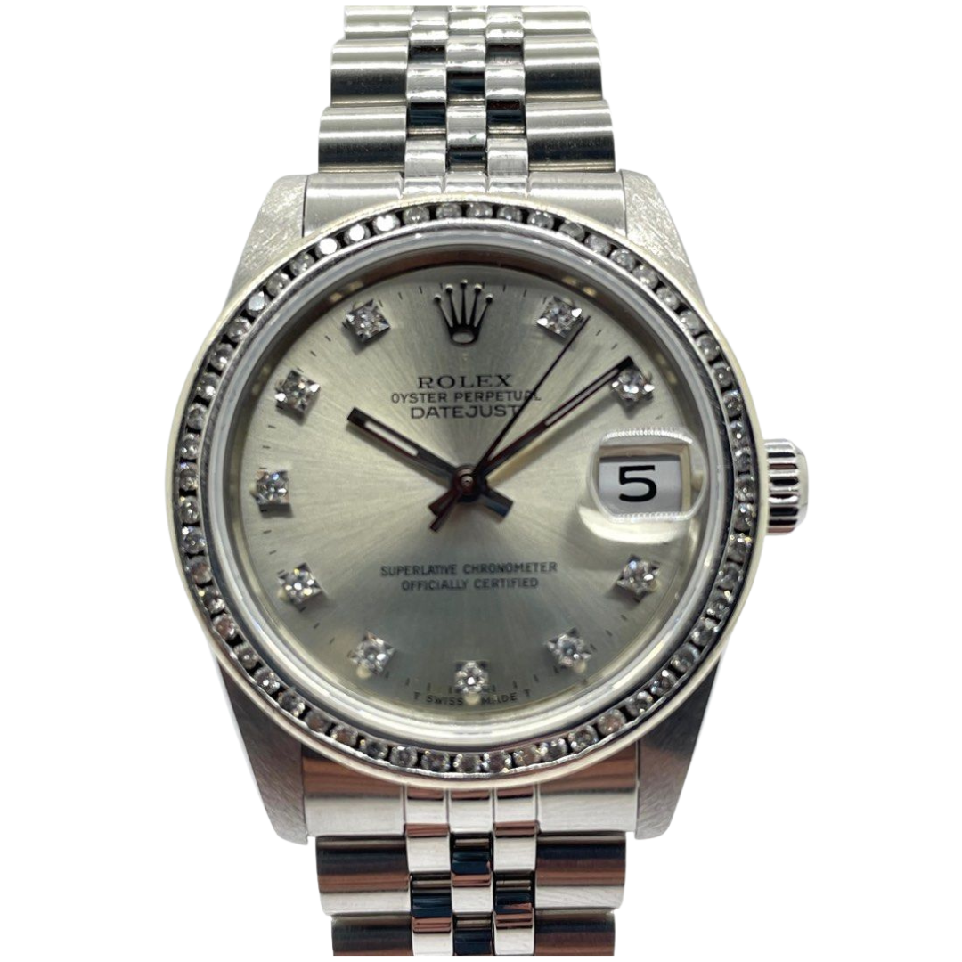 Rolex Datejust 68274 31mm Diamond Dial and Bezel Automatic Steel Watch