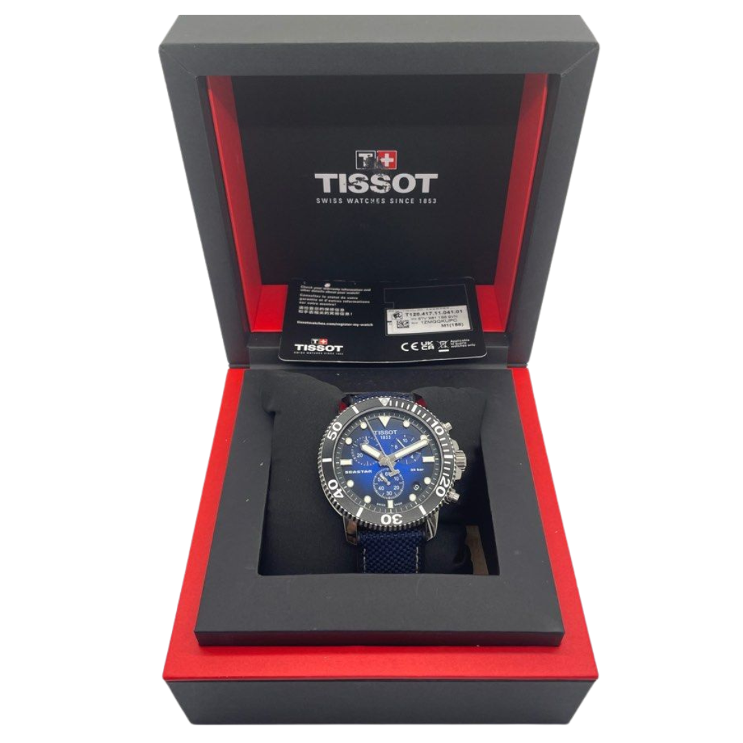Tissot Seastar 1000 45mm Chronograph Quartz Blue Dial Watch