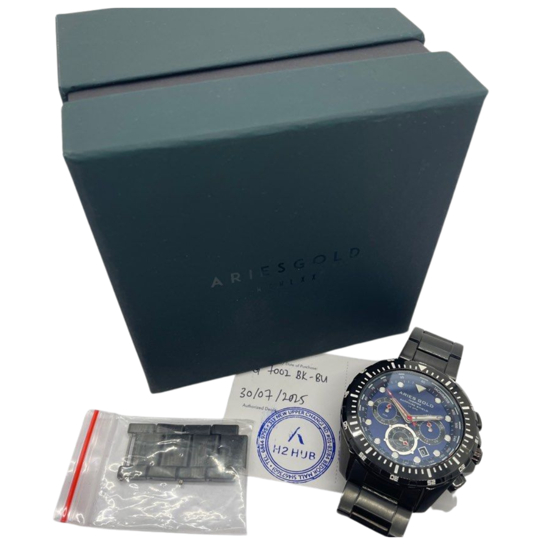 Aries Gold Atlantic G7002 BL-BU 45mm Quartz Chronograph Watch