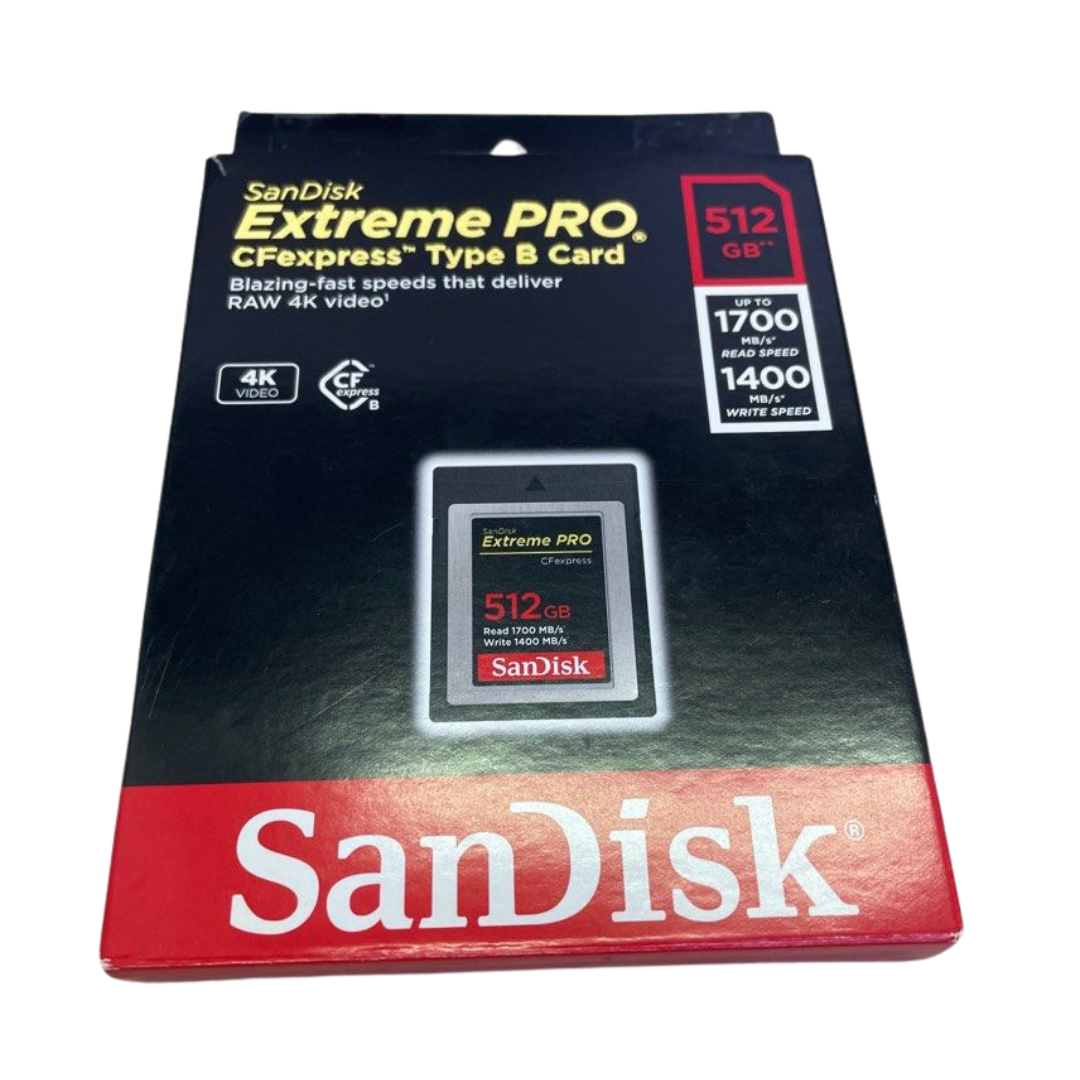 Sandisk SDCFE-512G-GN4NN Extreme Pro CFexpress Type B Memory Card, 512GB, Read 1700MB/s, Write 1400MB/s