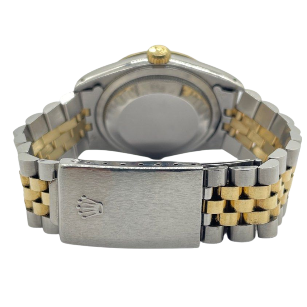 Rolex Datejust 16233 36mm Half Gold Automatic Blue Dial Watch