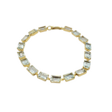18K Yellow Gold Natural Aquamarine Bracelet