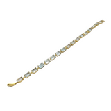 18K Yellow Gold Natural Aquamarine Bracelet