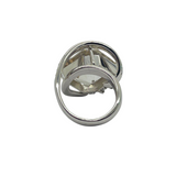 PT900 Natural Topaz & Diamond Ladies Ring