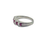 PT900 Natural Ruby & Diamond Ladies Ring