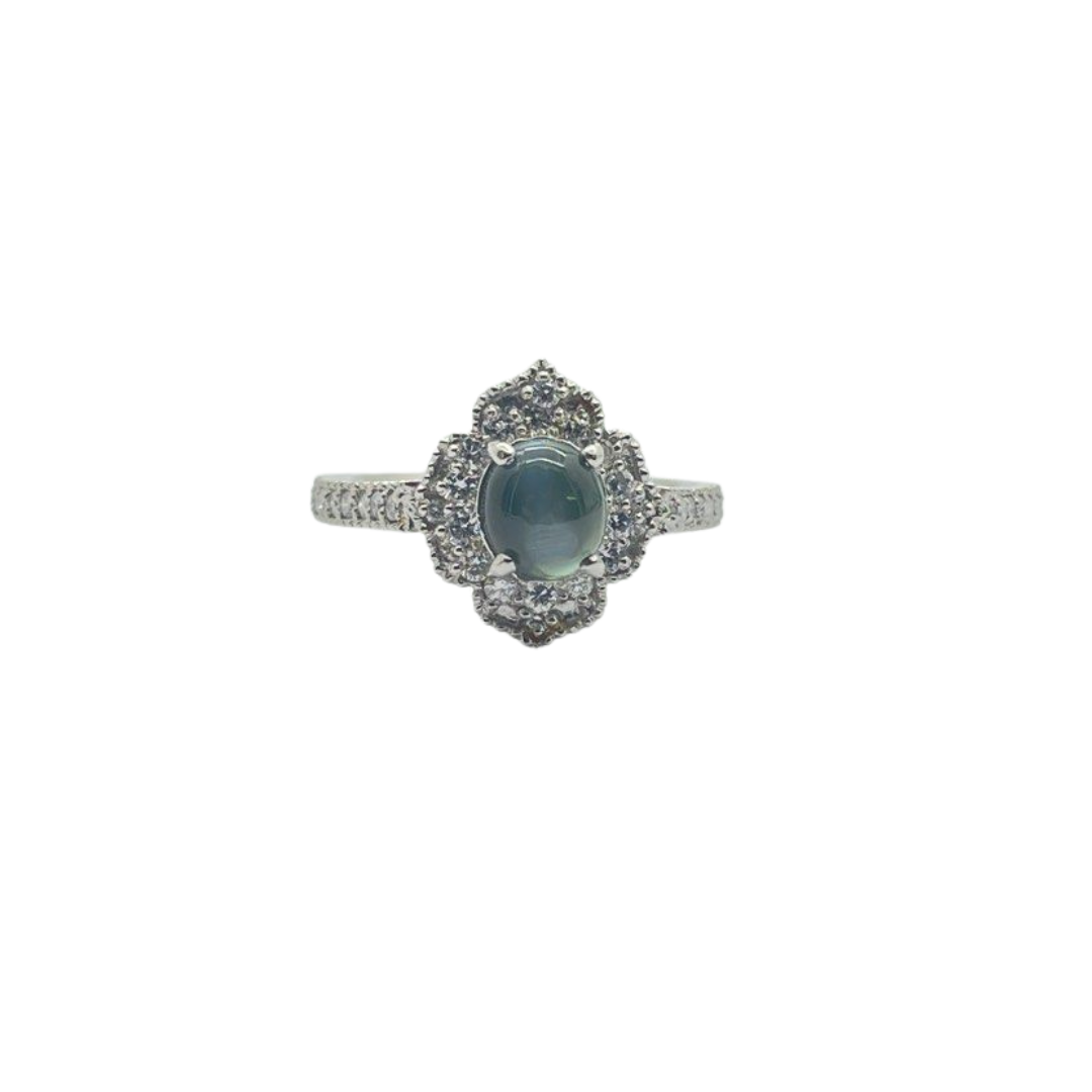 PT900 Natural Alexandrite Cat’s Eye & Diamond Ring with GIA Cert