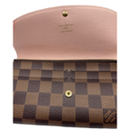 Louis Vuitton Portfeuille Emile Damier Ebene Leather Zipper Wallet