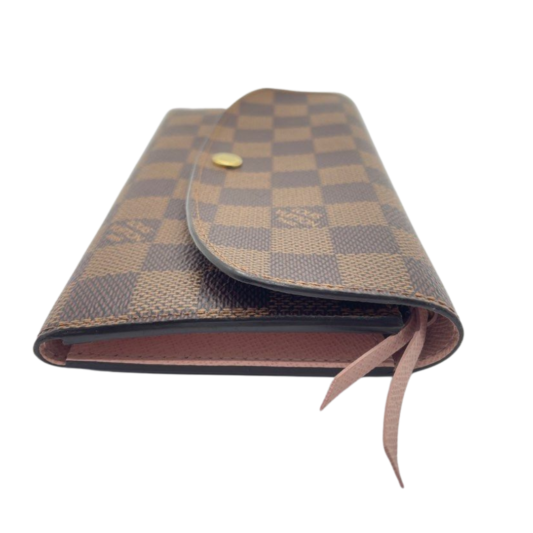 Louis Vuitton Portfeuille Emile Damier Ebene Leather Zipper Wallet