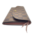 Louis Vuitton Portfeuille Emile Damier Ebene Leather Zipper Wallet