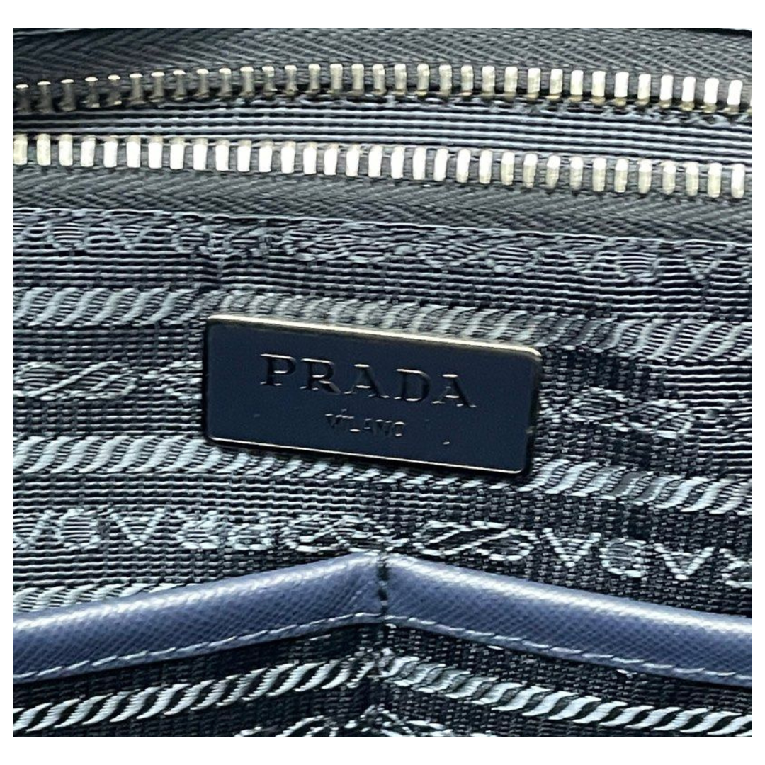 Prada Blue Tessuto Nylon Diaper Bag with Sling