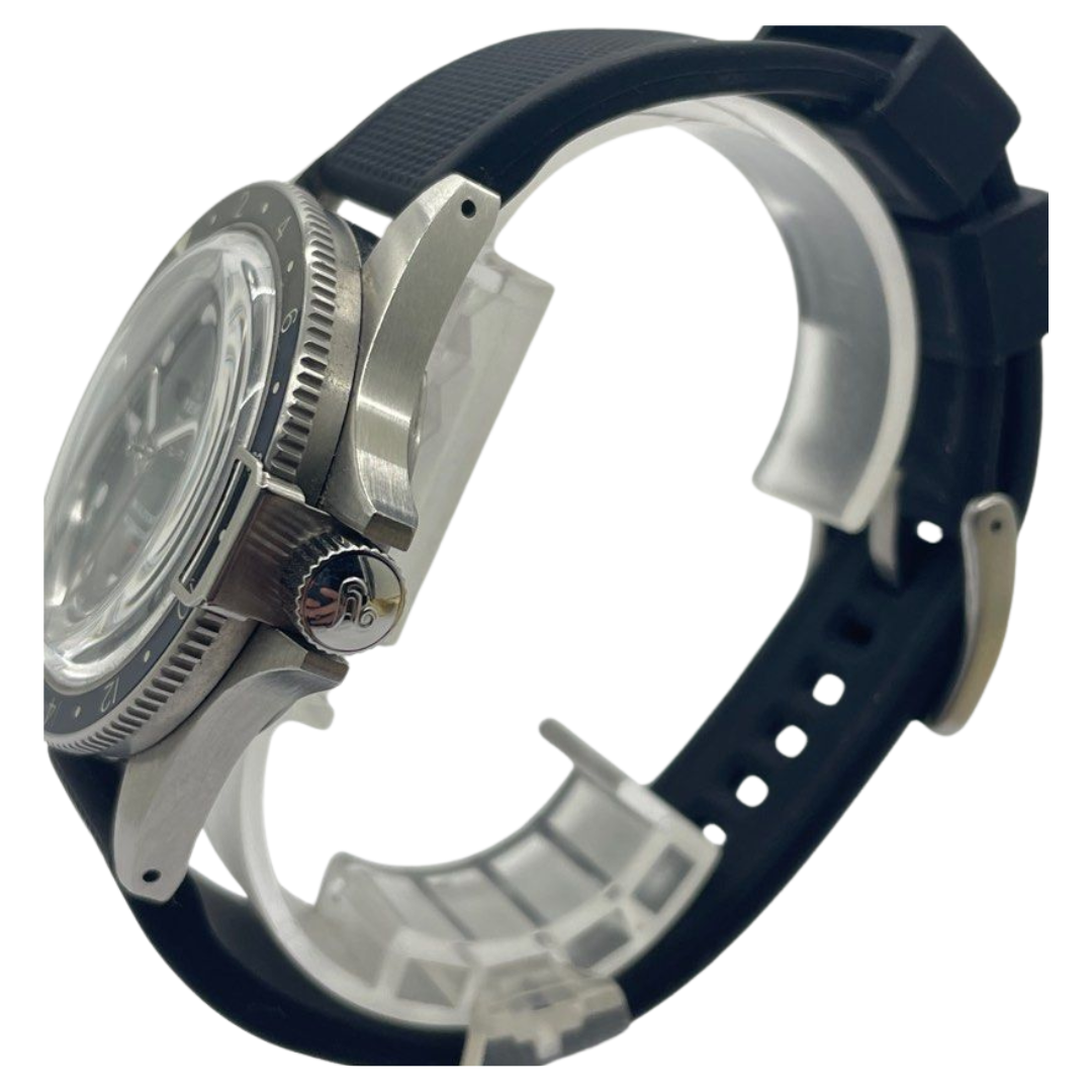 Yema 39mm Automatic Superman GMT Black Dial Watch