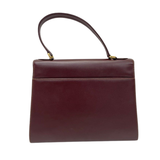 Cartier Burgundy Leather Top Handle Bag