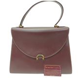 Cartier Burgundy Leather Top Handle Bag