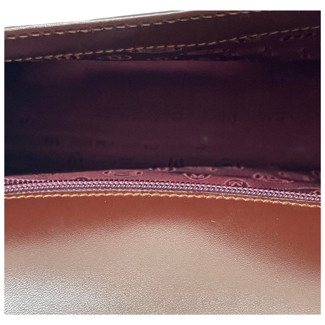 Cartier Burgundy Leather Top Handle Bag