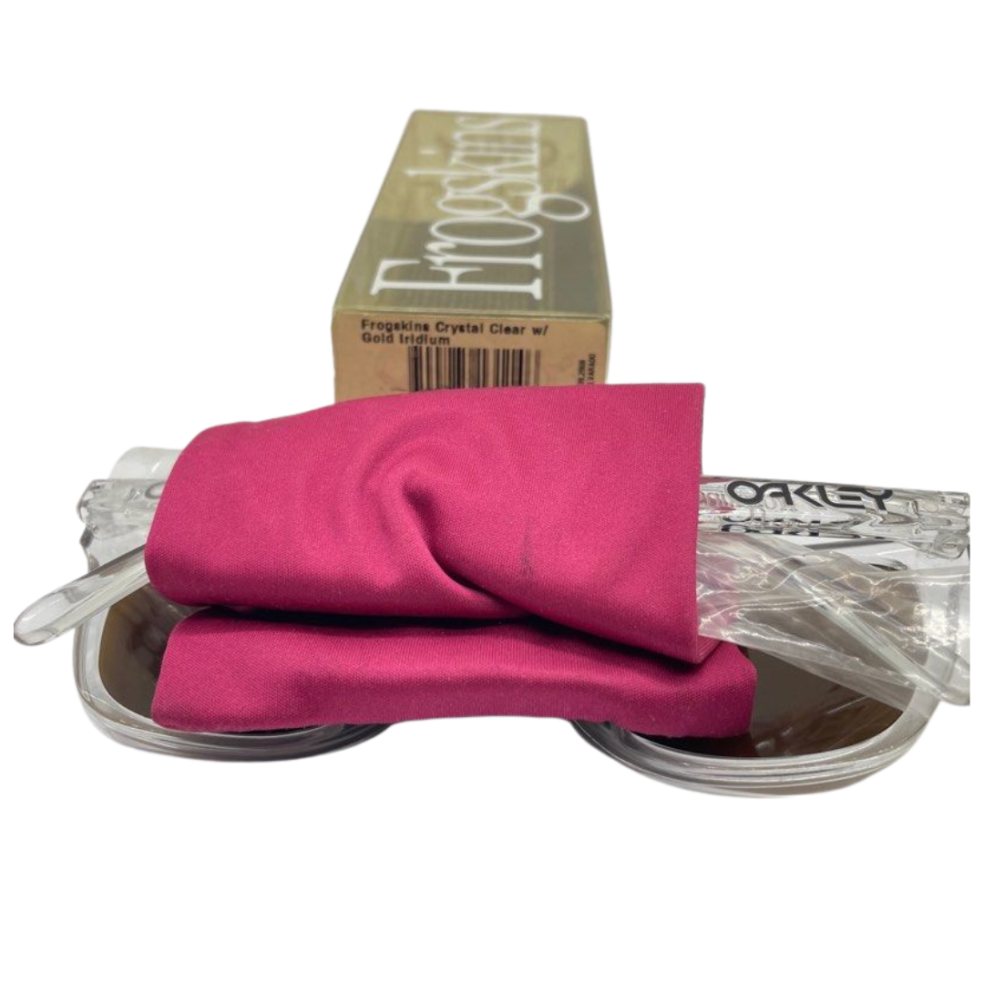 Oakley Frogskins Crystal Clear w/Gold Iridium Sunglass
