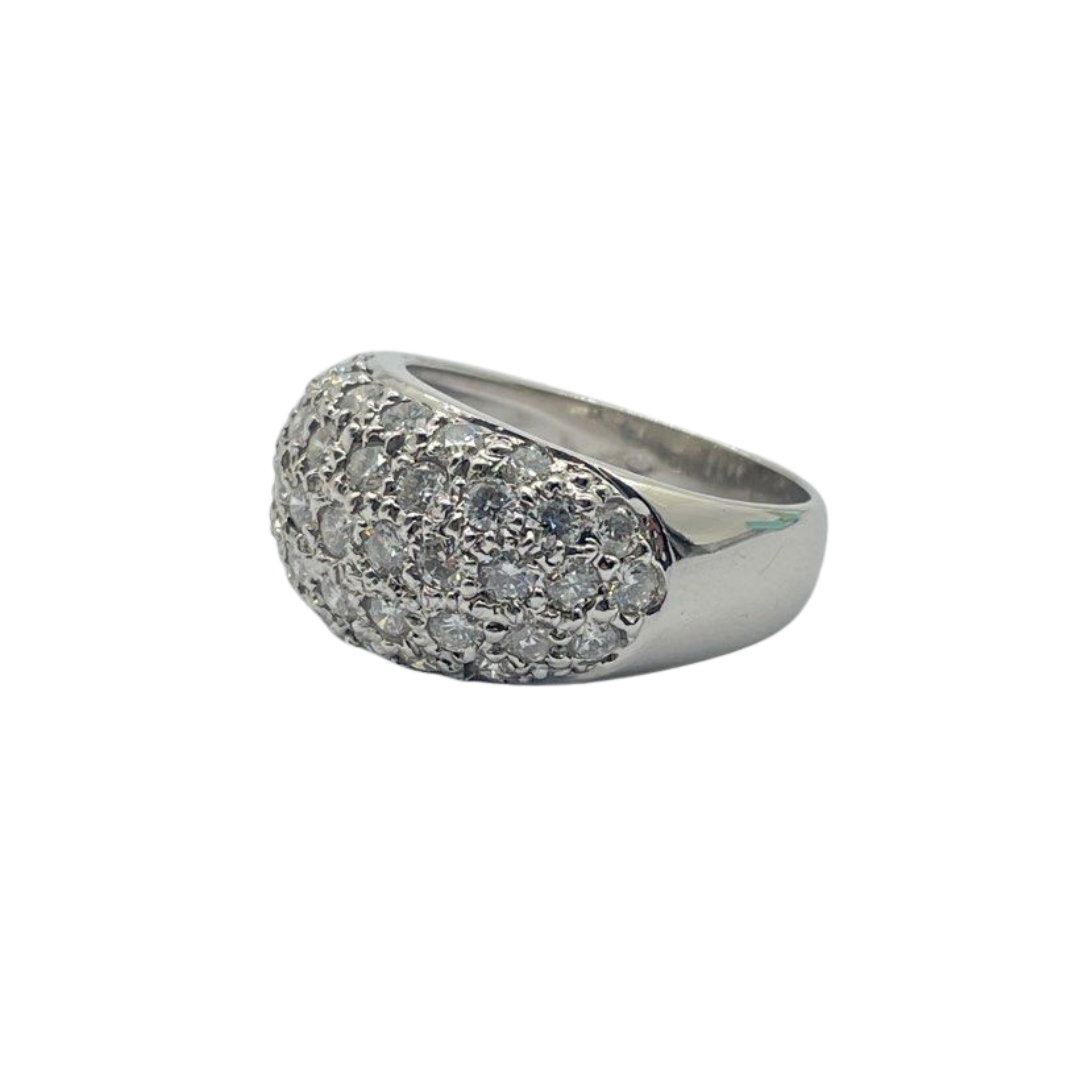 375 White Gold Natural Diamond Ring