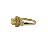 14K Yellow Gold Natural Diamond Ring