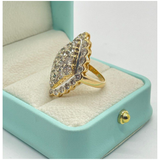 20K Yellow Gold Natural Diamond Ring
