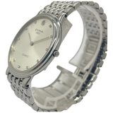 Cyma 35mm Quartz Silver Dial Steel Watch 02-0226D