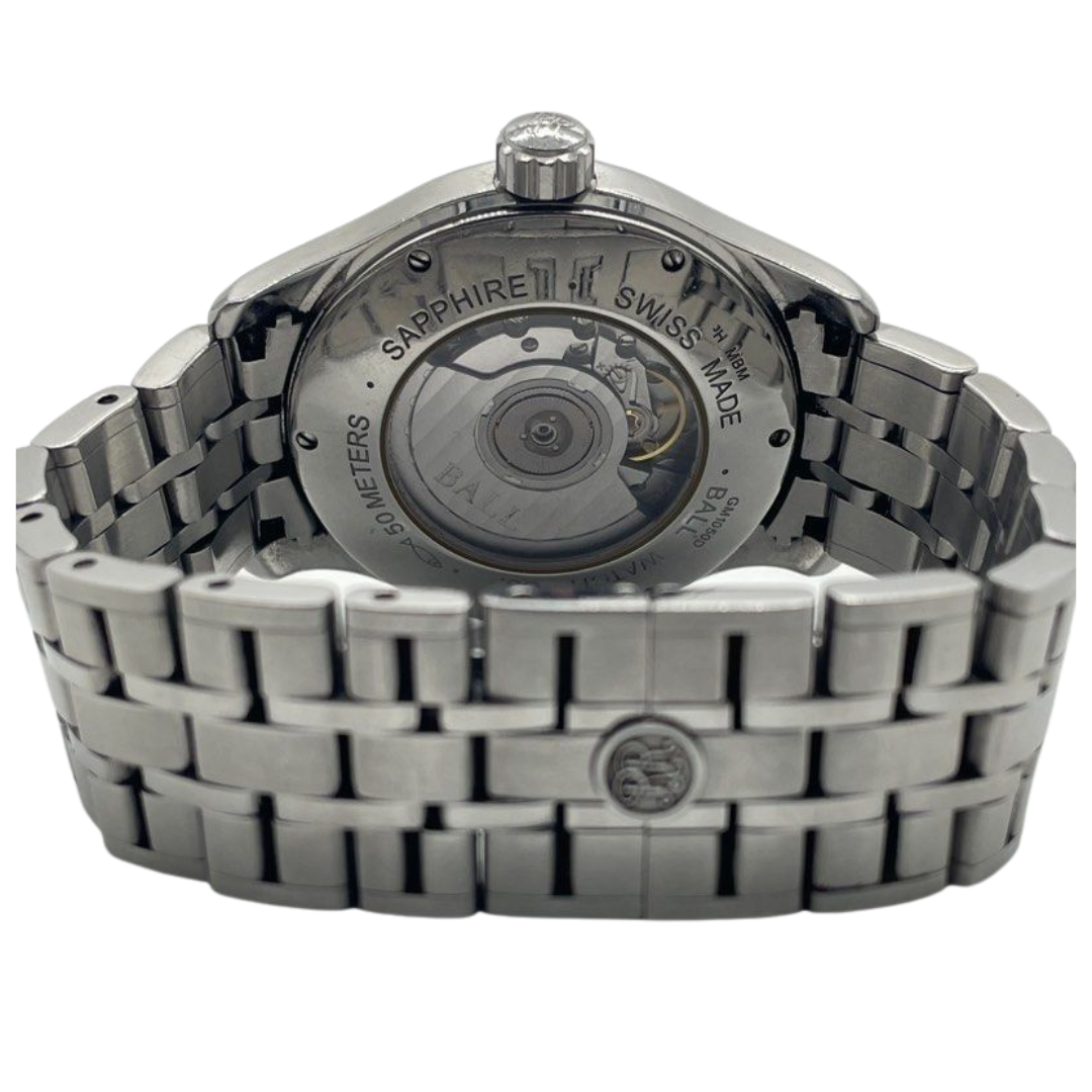 Ball Trainmaster Voyager GMT 41mm Automatic White Dial Watch GM1050D