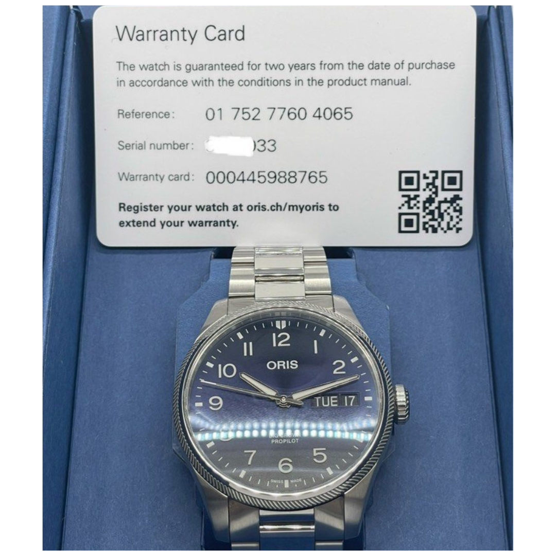 Oris Big Crown Propilot Big Day/Date 44mm Automatic Blue Dial Watch