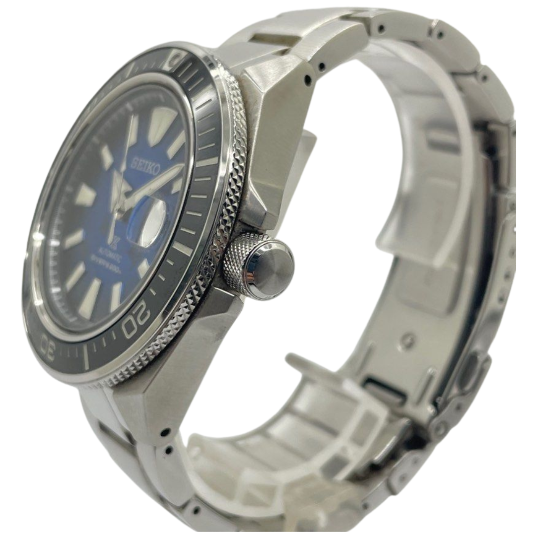 Seiko Save The Ocean King Samurai 43.8mm Automatic Divers Blue Dial Watch SRPE33K1